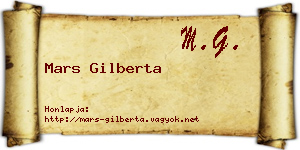 Mars Gilberta névjegykártya